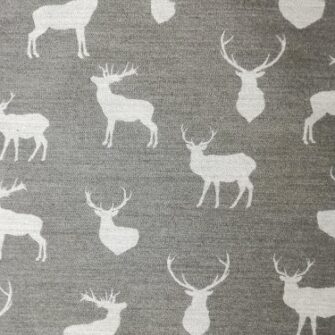 Tessuto Cervi Aspen Grigio