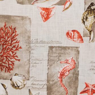 Tessuto Conchiglie Corallo