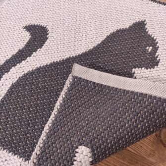 Tappeto Gatto Antracite Avorio