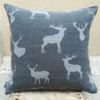 Federa Copricuscino Cervi Grigio