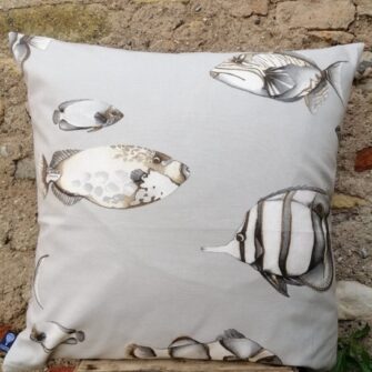 Federa Copricuscino Pesci Oceanis Grigio