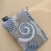 Pochette Conchiglie Salinas in cotone con cerniera decorativa