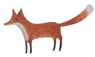 particolare del disegno stampato sul tessuto volpi