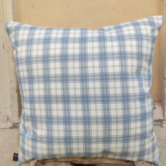 Federa Copricuscino Scozzese Azzurro