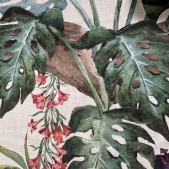 TESSUTO BOTANICO FOGLIE MONSTERA