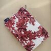Pochette Coralli Rossi in cotone con cerniera decorativa