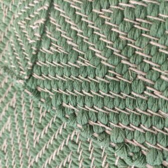 Tappeto Spina di Pesce Verde