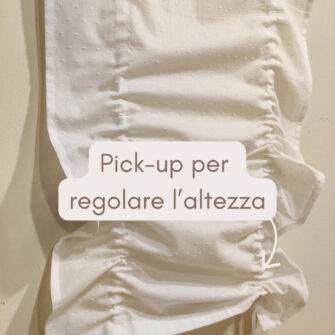 Tenda a pacchetto a vetro in tessuto plumetis pick up