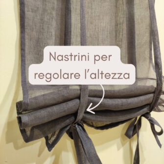 tenda a pacchetto a vetro antracite nastini