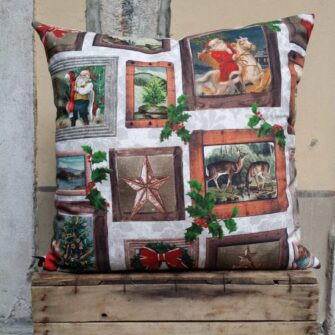 Federa Copricuscino Natale Santa Claus