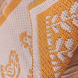 Tappeto Galline Giallo