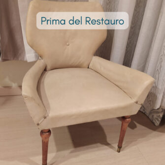 Poltroncina anni 50 prima del restauro
