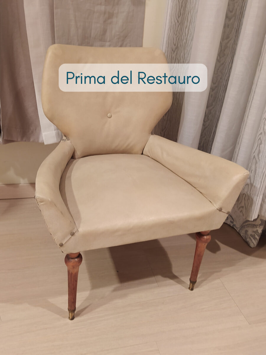 1 Poltroncina anni 50 prima del restauro