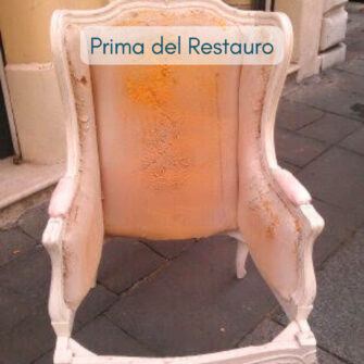 bergere stile chippendale prima del restauro