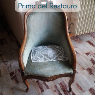 poltrona stile ‘800 prima del restauro