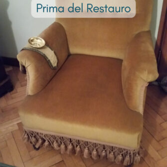 poltrona da camera prima del restauro