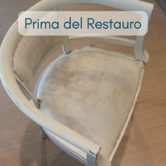 poltroncina Liberty prima del restauro