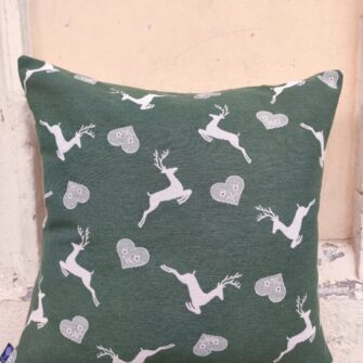 Federa Copricuscino Cervi Verde