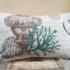 Federa Copricuscino Coralli e Anfore Turchese