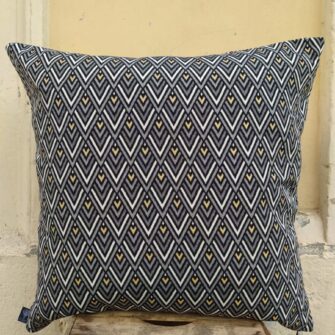 Federa Copricuscino Geometrico Nero e Oro