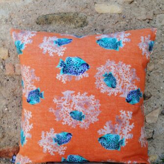 Federa Copricuscino Pesci Sassari Arancio