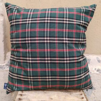 Federa Copricuscino Scozzese Tartan Verde