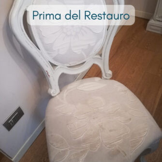 Rivestimento sedia shabby chic decapata PRIMA DEL RESTAURO
