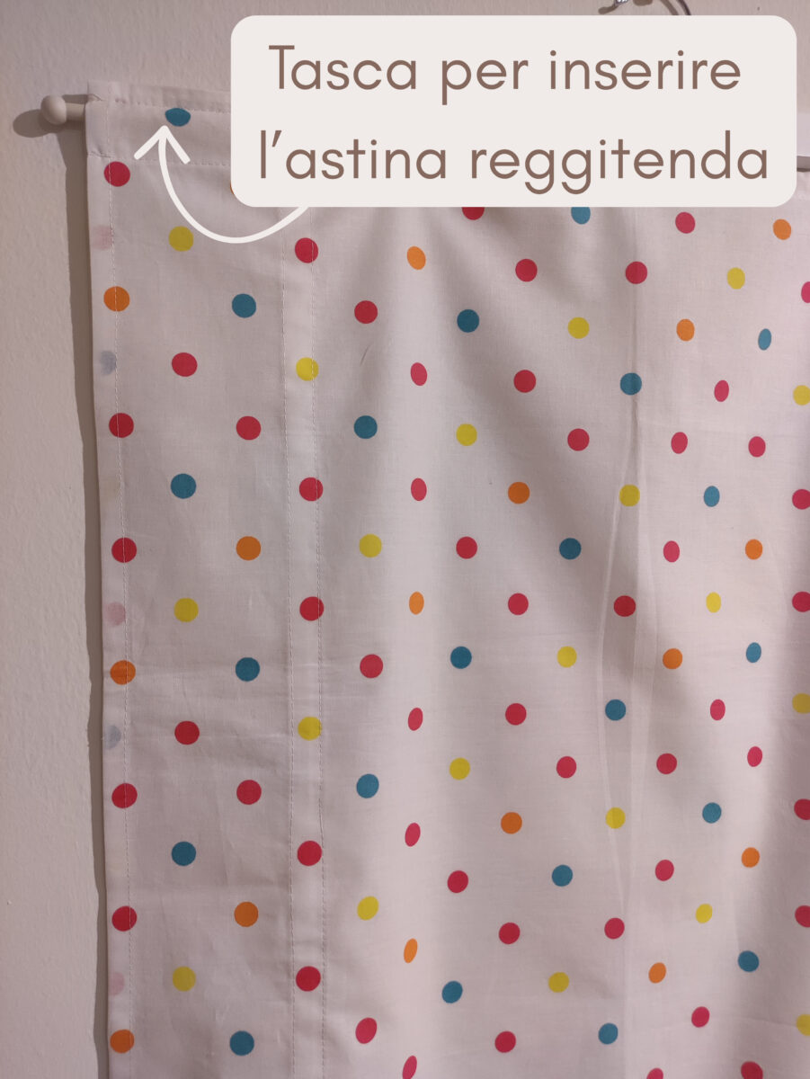 Tenda a Pacchetto a Vetro Pois Colorati (1) Tenda a Pacchetto a Vetro Pois Colorati astina