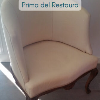 poltrona pozzetto prima del restauro