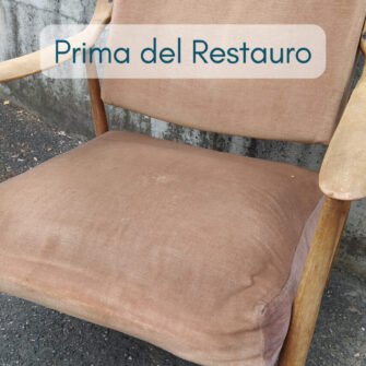 poltrona vintage prima del restauro