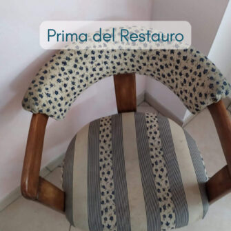 sedia classica da scrivania prima del restauro