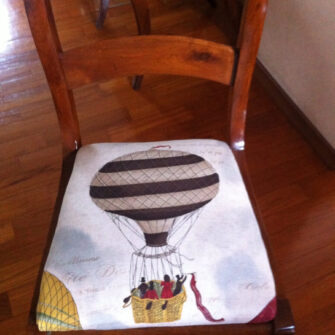 rivestimento sedia da pranzo mongolfiere colorate