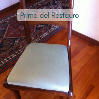 sedia da pranzo prima del restauro