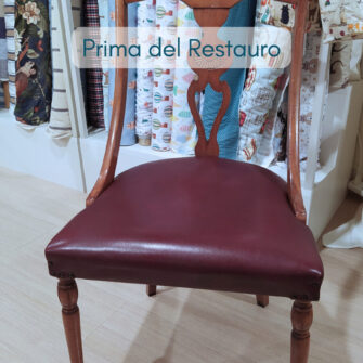 sedia classica in legno prima del restauro