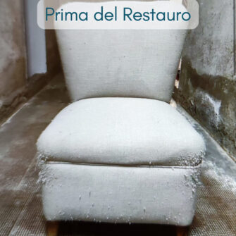 poltroncina nonnina prima del restauro
