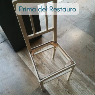 sedia anni'20 prima del restauro