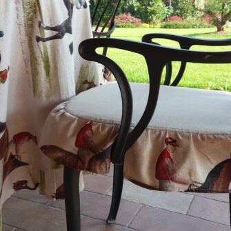 Cuscini su Misura con Volant per Poltroncine in Ferro