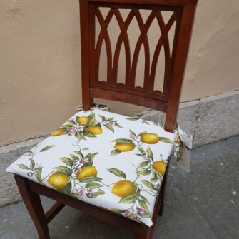 Cuscino Limoni per Sedia in Legno
