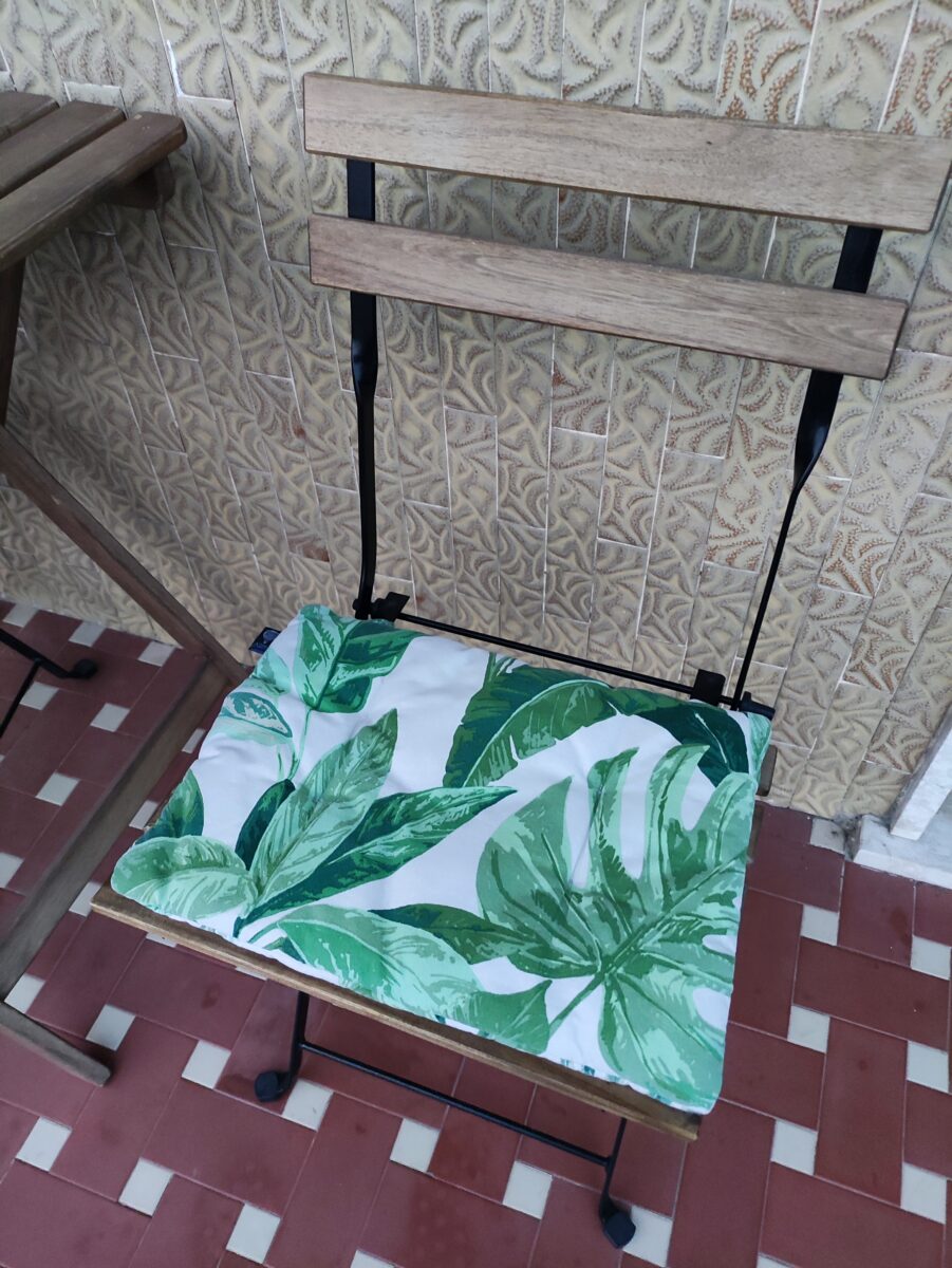 SEDIA ESTERNO CALATHEA (3) Cuscino Leggero su Misura per Sedia Pieghevole