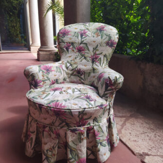 rivestimento sfoderabile per poltrona nonnina in giardino