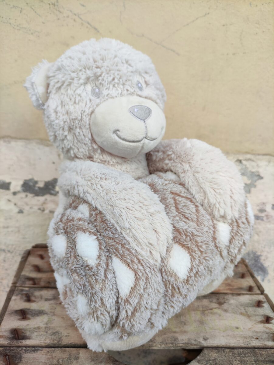 orsetto con plaid (3) Peluche Orsetto con Plaid