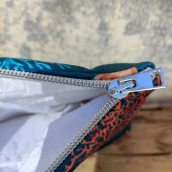 Beauty case Mare Velluto con cerniera decorativa e taschina interna