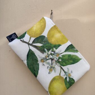 Pochette Limoni Impermeabile in tessuto resinato con cerniera decorativa