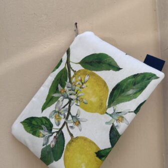 Set coordinato Pochette, Borsa e Beauty Case Limoni Impermeabile