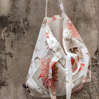 Tote Bag Conchiglie Ramie in tessuto effetto lino