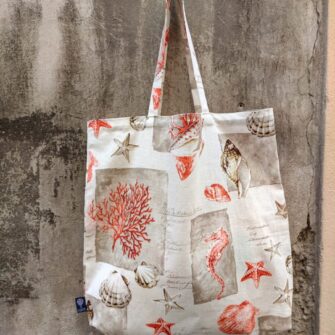 Tote Bag Conchiglie Ramie made in Italy naturale e resistente