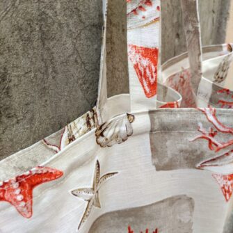 Tote Bag Conchiglie Ramie coordinabile con pochette e beauty case