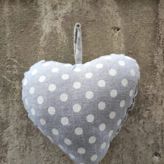 decorazione cuore a pois