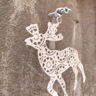 Decorazione Cervo Bianco