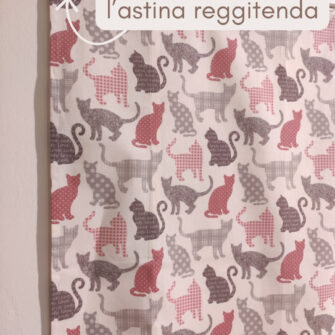 Tenda a Pacchetto a Vetro Gatti su astina